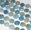 13-X14MM Blue Calcite Gemstone Faceted Round Nugget Loose Beads 7.5 inch Half Strand (80003316-B91)