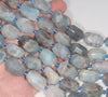 20X14-18X10MM Aquamarine Gemstone Faceted Nugget Loose Beads 7.5 inch Half Strand (80003323-B91)