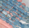 14X12-9X7MM Blue Calcite Gemstone Grade AAA Faceted Nugget Loose Beads 7.5 inch Half Strand (80003328-B89)