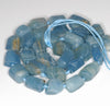 14X12-9X7MM Blue Calcite Gemstone Grade AAA Faceted Nugget Loose Beads 7.5 inch Half Strand (80003328-B89)