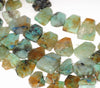 31X20-16X14MM Emerald Gemstone Nugget Slice Loose Beads 7.5 inch Half Strand (80003335-B89)
