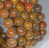 8MM Natural Golden Brown Agate Gemstone Grade AAA Round Loose Beads 7 inch Half Strand (80003395-A83)
