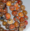 8-9MM Natural Red Brown Agate Gemstone Grade AAA Round Loose Beads 7 inch Half Strand (80003397-A83)