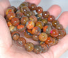 11MM Natural Red Brown Agate Gemstone Grade AAA Round Loose Beads 7 inch Half Strand (80003412-A83)
