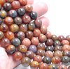 11-12MM Natural Yellow Orange Agate Gemstone Grade AAA Round Loose Beads 7.5 inch Half Strand (80003428-A84)