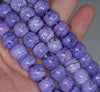 12X10MM Purple Charoite Jasper Gemstone Barrel Drum Loose Beads (80003437 H-A85)