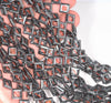 8x2MM Black Hematite Gemstone Diagonal-Drill Square Loose Beads 16 inch Full Strand (80003448-A49)