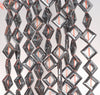 8x2MM Black Hematite Gemstone Diagonal-Drill Square Loose Beads 16 inch Full Strand (80003448-A49)