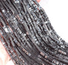 3X1MM Black Hematite Gemstone Heishi Square Slice Loose Beads 16.5 inch Full Strand (80003449-A49)