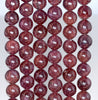 7-8MM Cat Eye Red Garnet Gemstone Grade AA Round Loose Beads 7 inch Half Strand (80003518-A161)