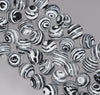 10MM Black White Zebra Matrix Turquoise Gemstone Round Loose Beads 7.5 inch Half Strand (80003579 H-A171)