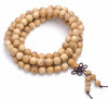 8MM Golden Sandalwood Round Loose Beads 34 inch (80003657-W3)