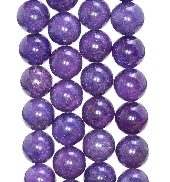 11-12MM Purple Lepidolite Gemstone Grade AAA Round Loose Beads 7 inch Half Strand (80003778-B93)