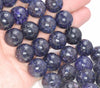 17MM Dark Purple Lepidolite Gemstone Grade AA Round Loose Beads 7 inch Half Strand (80003783-B93)