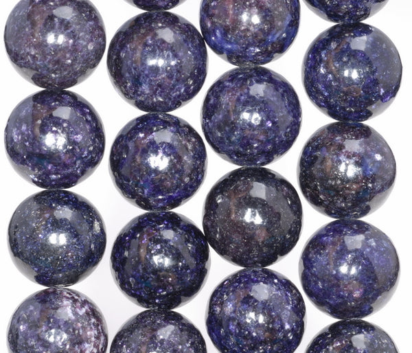 17MM Dark Purple Lepidolite Gemstone Grade AA Round Loose Beads 7 inch Half Strand (80003783-B93)