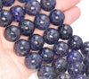 17-18MM Dark Purple Lepidolite Gemstone Grade AA Round Loose Beads 8 inch Half Strand (80003792-B93)