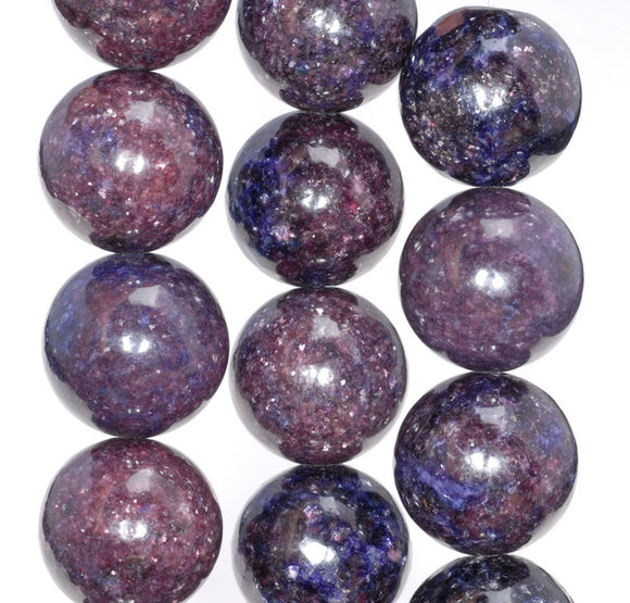 18-19MM Purple Lepidolite Gemstone Grade AAA Round Loose Beads 8 inch Half Strand (80003793-B93)