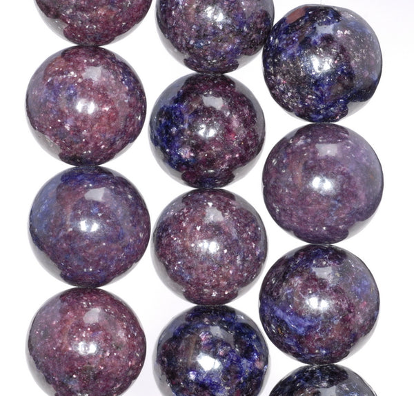 18-19MM Purple Lepidolite Gemstone Grade AAA Round Loose Beads 8 inch Half Strand (80003793-B93)