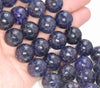 18-19MM Dark Purple Lepidolite Gemstone Grade AA Round Loose Beads 8 inch Half Strand (80003794-B93)