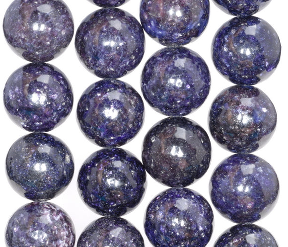 19MM Dark Purple Lepidolite Gemstone Grade AA Round Loose Beads 8 inch Half Strand (80003795-B93)