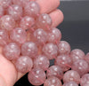 10-11MM Red Strawberry Lepidocrocite Quartz Gemstone Grade A Round Loose Beads 7.5 inch Half Strand (80003820-B100)