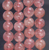 13MM Red Strawberry Lepidocrocite Quartz Gemstone Grade AAA Round Loose Beads 8 inch Half Strand (80003831-B100)