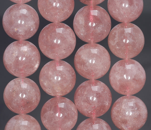 13-14MM Red Strawberry Lepidocrocite Quartz Gemstone Grade A Round Loose Beads 8.5 inch Half Strand (80003833-B100)