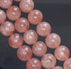13-14MM Red Strawberry Lepidocrocite Quartz Gemstone Grade AA Round Loose Beads 8.5 inch Half Strand (80003834-B100)