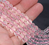 7-8MM Translucent Pink Mozambique Rose Quartz Gemstone Grade AA Round Loose Beads 7 inch Half Strand (80003861-B103)