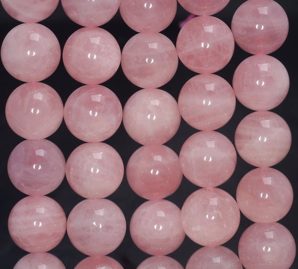8-9MM Pink Madagascar Rose Quartz Gemstone Grade AAA Round Loose Beads 7 inch Half Strand (80003887-B101)