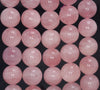 8-9MM Pink Madagascar Rose Quartz Gemstone Grade AAA Round Loose Beads 7 inch Half Strand (80003887-B101)