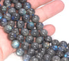10MM Dark Blue Labradorite Gemstone Round Loose Beads 7.5 inch Half Strand (80003907-B99)
