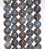 10MM Dark Blue Labradorite Gemstone Round Loose Beads 7.5 inch Half Strand (80003907-B99)