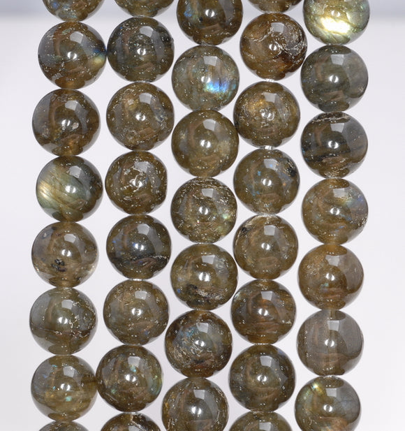 12MM Brown Labradorite Gemstone Round Loose Beads 15.5 inch Full Strand (80003912-B99)
