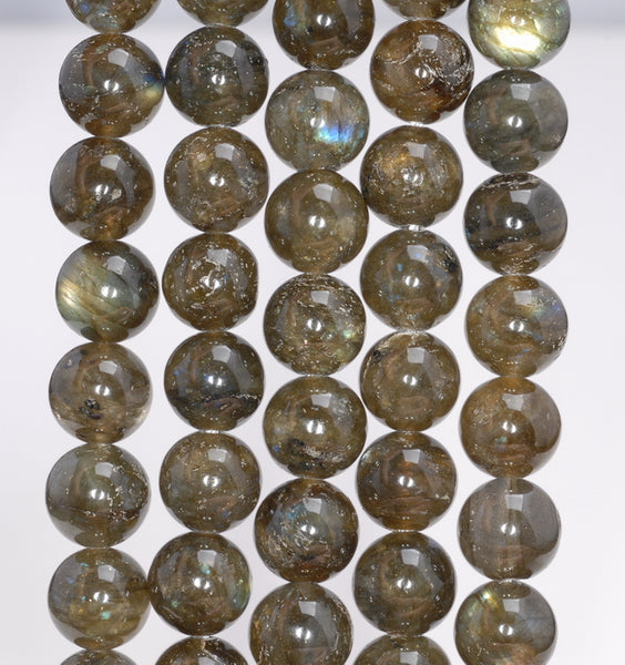 12MM Brown Labradorite Gemstone Round Loose Beads 15.5 inch Full Strand (80003912-B99)