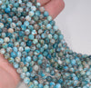 6MM White Blue Apatite Gemstone Round Loose Beads 15.5 inch Full Strand (80003980-B98)