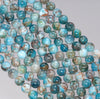 6MM White Blue Apatite Gemstone Round Loose Beads 15.5 inch Full Strand (80003980-B98)
