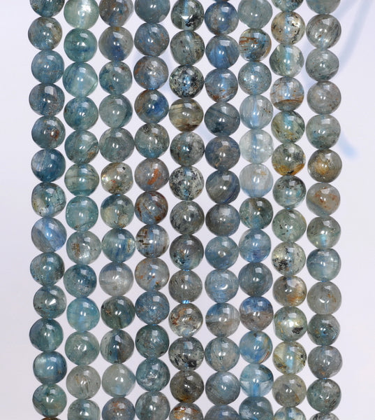 4-5MM Inclusion Kyanite Gemstone Round Loose Beads 15.5 inch Full Strand (80003998-A174)