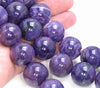 18MM Charoite Gemstone Grade AAA Round Loose Beads (80004112-A175)