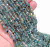 8X3-3X2MM Blue Tourmaline Gemstone Grade AA Pebble Chip Loose Beads 15.5 inch (80004133-B111)