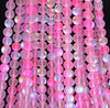 8MM Pink Frosted Matte Mystic Aura Quartz Gemstone Round Loose Beads 15 inch Full Strand (80006736-498)