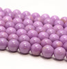 5-6MM Genuine Phosphosiderite Gemstone Grade AA Purple Round Loose Beads 15.5 inch Full Strand (80009635-A176)