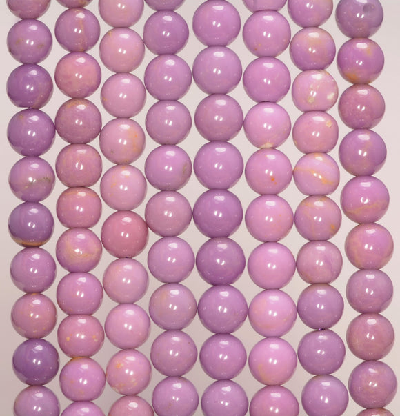 6MM Genuine Phosphosiderite Gemstone Grade AB Purple Round Loose Beads 15.5 inch Full Strand (80009642-A176)