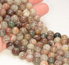 13-14MM Multi Color Lace Phantom Quartz Gemstone Grade A Round Loose Beads 7.5 inch Half Strand (80009709-A178)