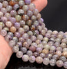 9-10MM Genuine Charoite Gemstone Grade A Round Loose Beads 7.5 inch Half Strand (80009878-A186)