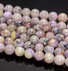 9-10MM Genuine Charoite Gemstone Grade A Round Loose Beads 7.5 inch Half Strand (80009878-A186)