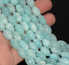 12x8MM Genuine Light Blue Hemimorphite Gemstone Grade AA Barrel Drum Loose Beads 7.5 inch Half Strand (80009902-A187)