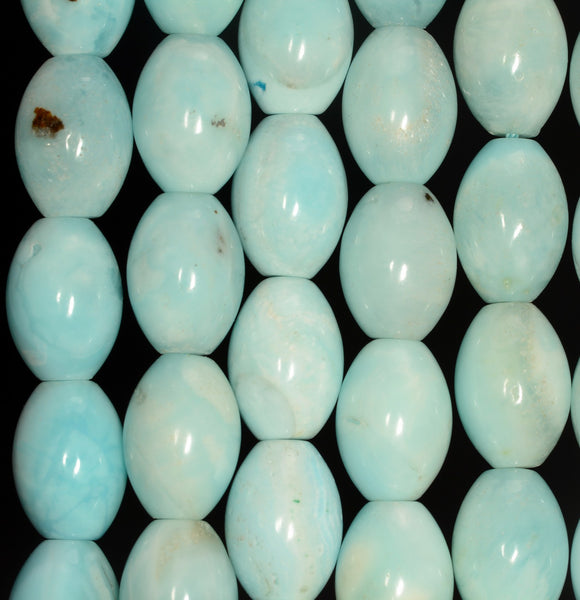 12x8MM Genuine Blue Hemimorphite Gemstone Grade A Barrel Drum Loose Beads 7.5 inch Half Strand (80009903-A187)