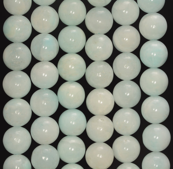 8MM Genuine Light Blue Hemimorphite Gemstone Grade AA Round Loose Beads 7.5 inch Half Strand (80009913-A188)