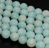 8MM Genuine Light Blue Hemimorphite Gemstone Grade AA Round Loose Beads 15.5 inch Full Strand (80009914-A188)